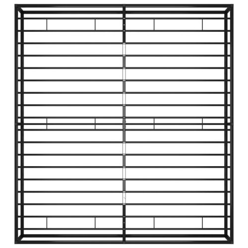 Рамка за легло, черна, метал, 200x200 cм