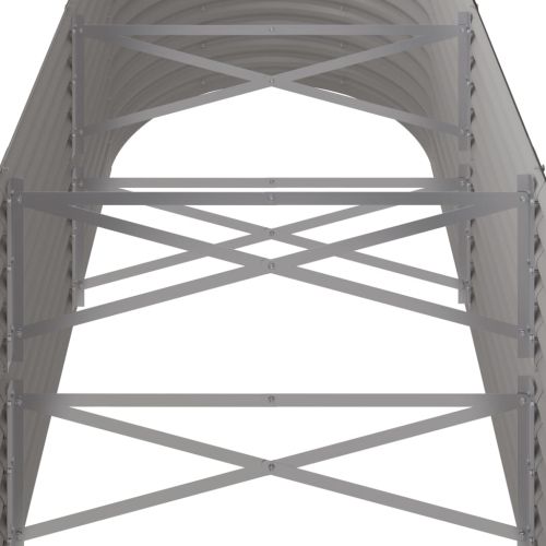 Градинска повдигната леха поцинкована стомана сиво