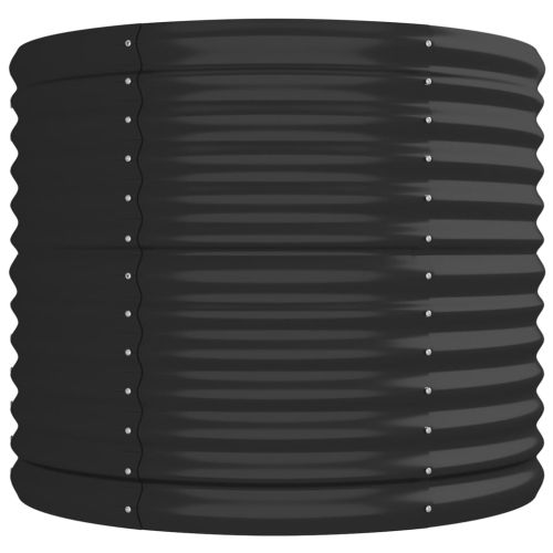 Градинска повдигната леха поцинкована стомана антрацит