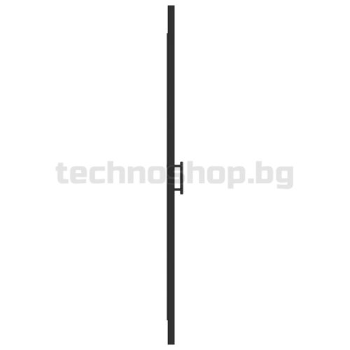 Врата за душ, 81x195 см, полуматирано закалено стъкло, черна