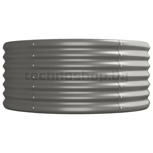 Градинска повдигната леха поцинкована стомана сиво