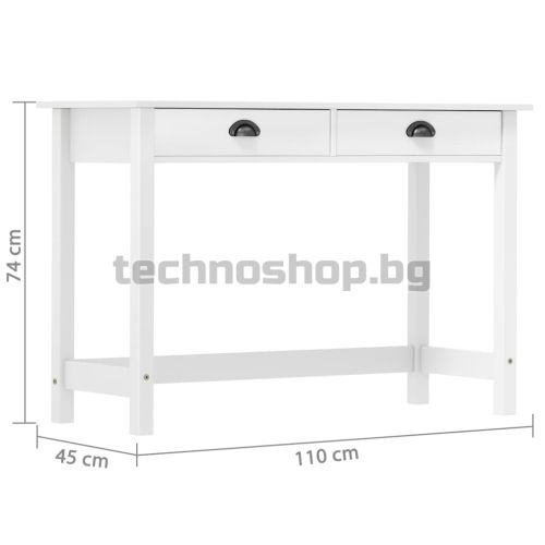Конзолна маса Hill с 2 чекмеджета 110x45x74 см бор масив