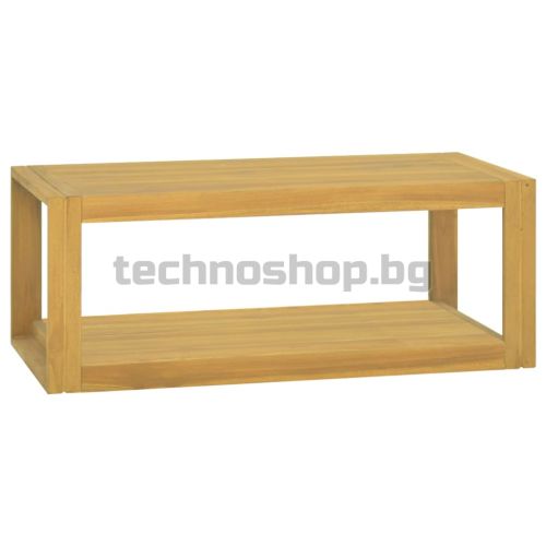 Стенен шкаф за баня, 90x45x35 см, тиково дърво масив