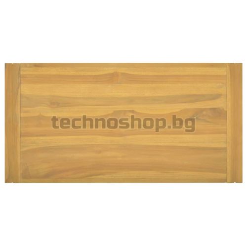 Стенен шкаф за баня, 90x45x35 см, тиково дърво масив