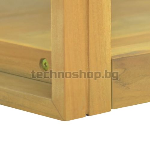 Стенен шкаф за баня, 90x45x35 см, тиково дърво масив