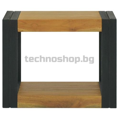 Стенен шкаф за баня, 45x45x35 см, тиково дърво масив