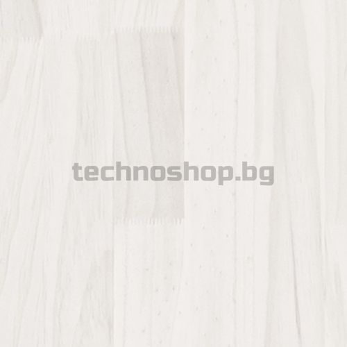 Рамка за легло, бяла, дърво масив, 120x200 см