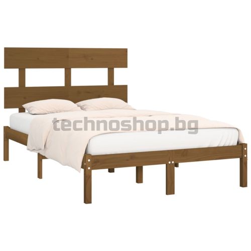 Рамка за легло, меденокафява, дърво масив, 200x200 см