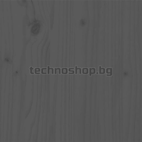 Рамка за легло, сива, дърво масив, 200х200 см