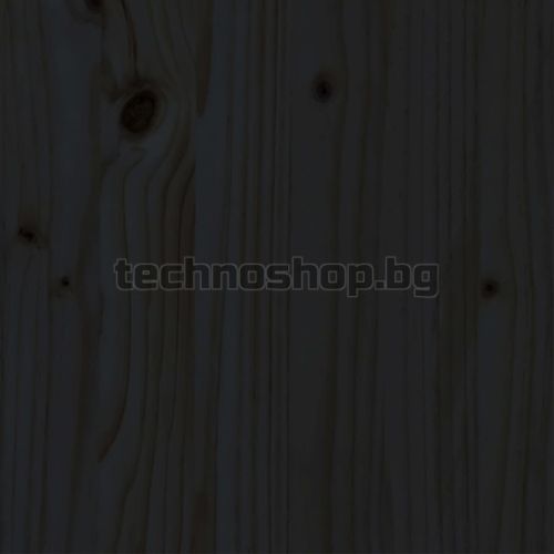 Рамка за легло, черна, бор масив, 140х190 см