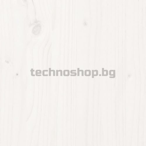 Рамка за легло, бяла, дърво масив, 90х200 см