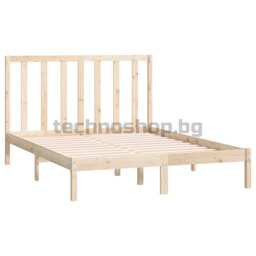 Рамка за легло без матрак, 135x190 см, масивна чамова дървесина