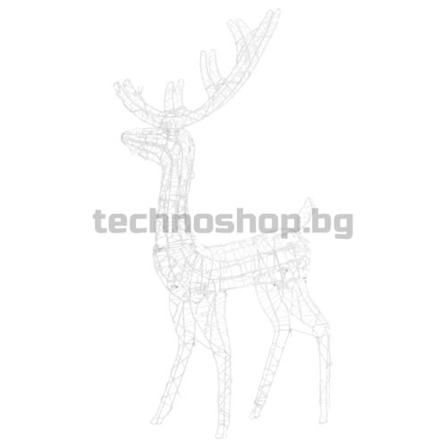 Коледна украса елен, акрил, 140 LED, 120 см, многоцветен
