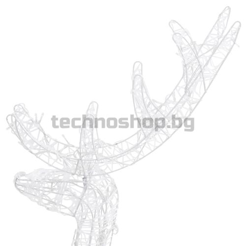Коледна украса елен, акрил, 140 LED, 120 см, многоцветен