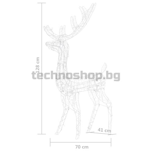 Коледна украса елен, акрил, 140 LED, 120 см, многоцветен
