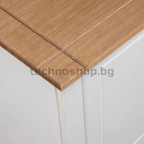 ТВ шкаф, бял, 120x40x50 см, бор масив, Panama Range