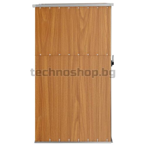 Градинска барака, кафява, 88x89x161 см, поцинкована стомана