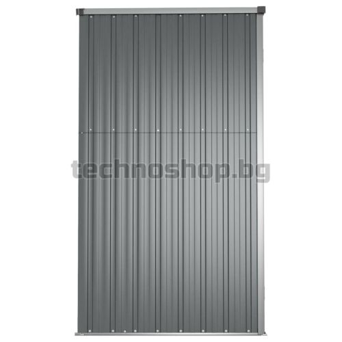 Градинска барака, сива, 161x89x161 см, поцинкована стомана