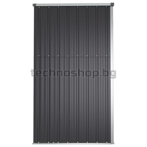 Градинска барака, антрацит, 225x89x161 см, поцинкована стомана