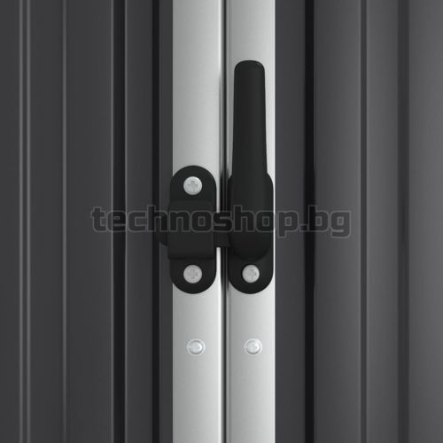 Градинска барака, антрацит, 225x89x161 см, поцинкована стомана