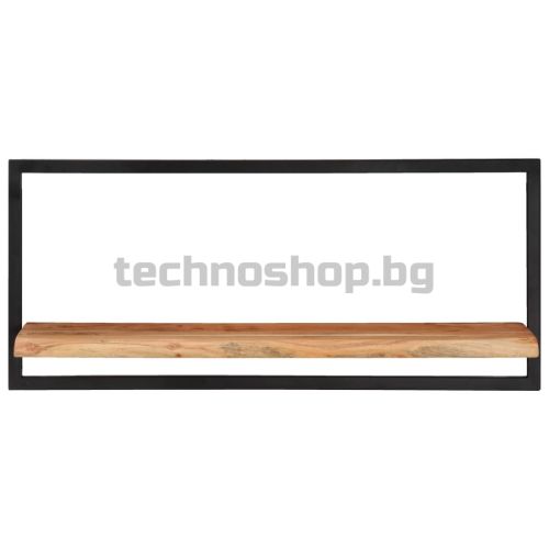 Стенни рафтове 2 бр 80x25x35 см акациево дърво масив и стомана