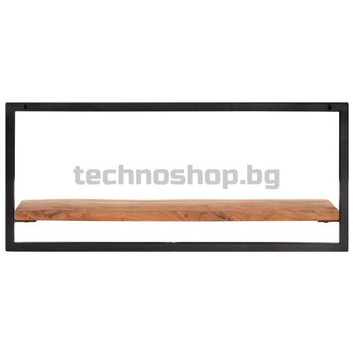 Стенни рафтове 2 бр 80x25x35 см акациево дърво масив и стомана