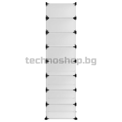 Етажерка за обувки, прозрачна, 93x36,5x140 см, PP