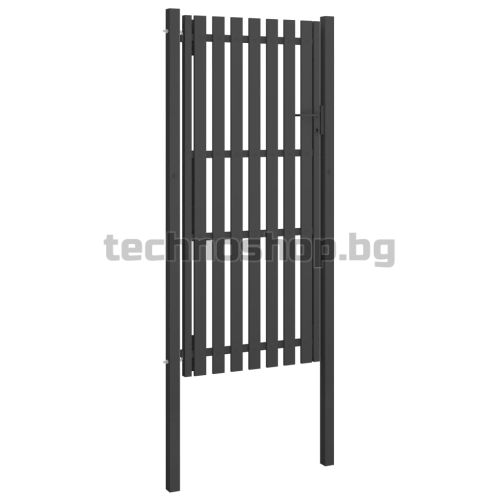 Градинска оградна порта от стомана 100x200 см, антрацит