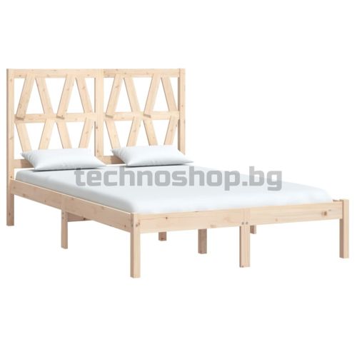 Рамка за легло, масивно дърво бор, 120x190 см, Small Double