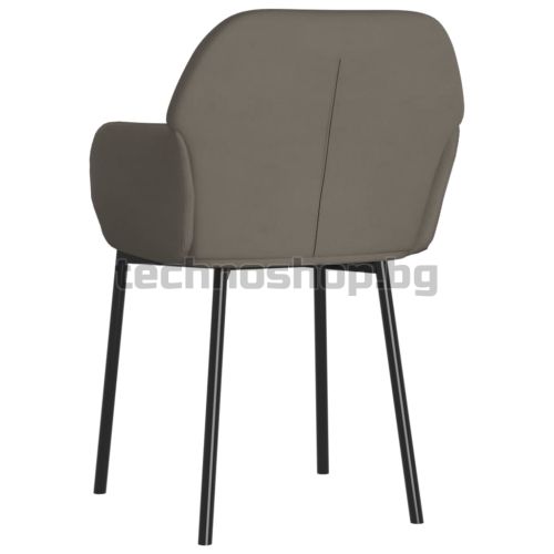 Трапезни столове, 2 бр, тъмносиви, кадифе