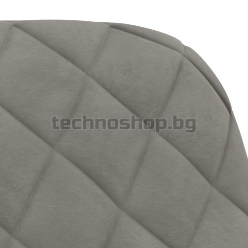 Въртящи се трапезни столове, 2 бр, светлосиви, кадифе