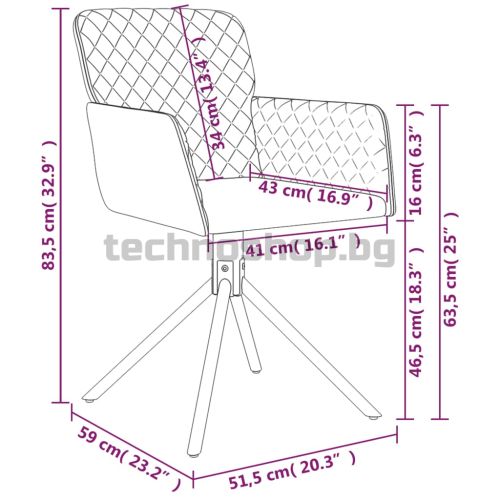 Въртящи се трапезни столове, 2 бр, светлосиви, кадифе