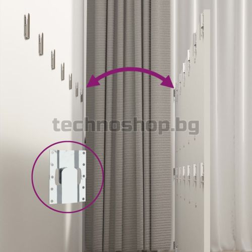 Горна табла за легло с шкафчета, бяла, инженерно дърво