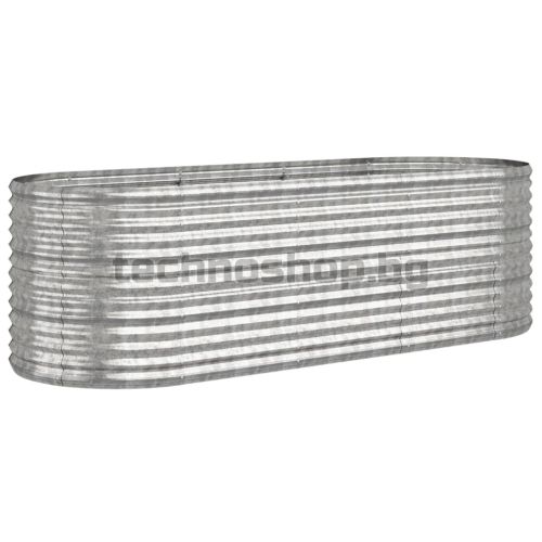 Градинска повдигната леха поцинкована стомана сребрист