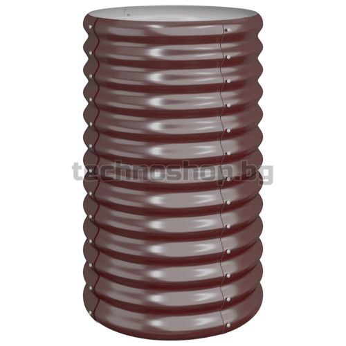 Градински плантер поцинкована стомана 40x40x68 см кафяв