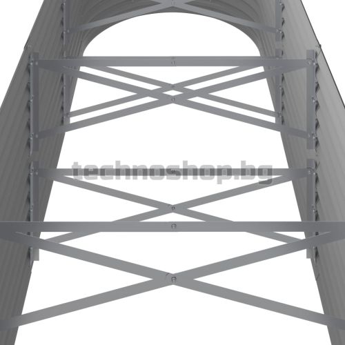 Градинска повдигната леха поцинкована стомана сиво