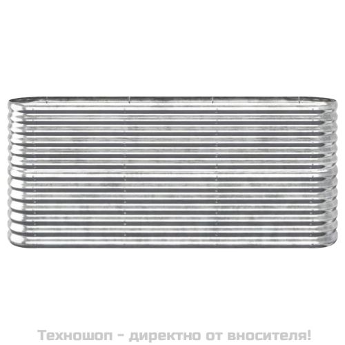 Градинска повдигната леха поцинкована стомана сребрист