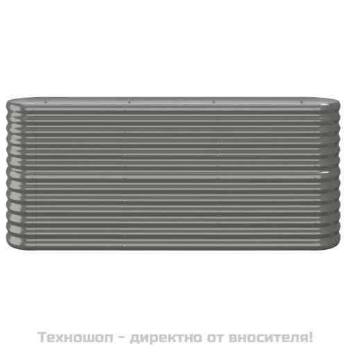 Градинска повдигната леха поцинкована стомана сиво