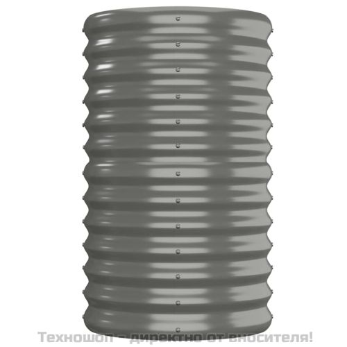 Градинска повдигната леха поцинкована стомана сиво