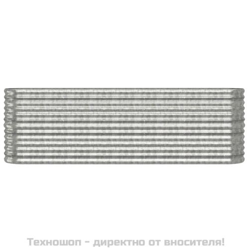 Градинска повдигната леха поцинкована стомана сребрист