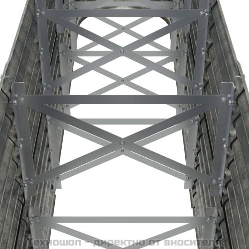 Градинска повдигната леха поцинкована стомана сребрист