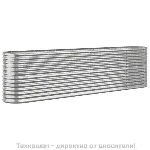 Градинска повдигната леха поцинкована стомана сребрист