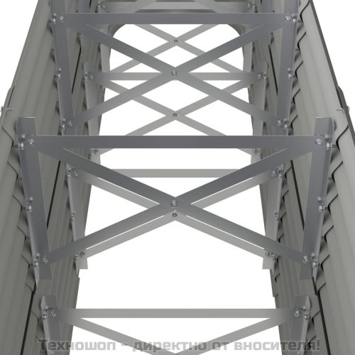 Градинска повдигната леха поцинкована стомана сиво