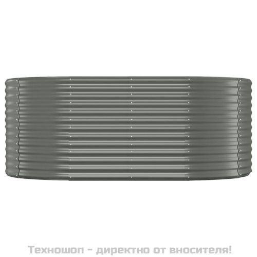 Градинска повдигната леха поцинкована стомана сиво