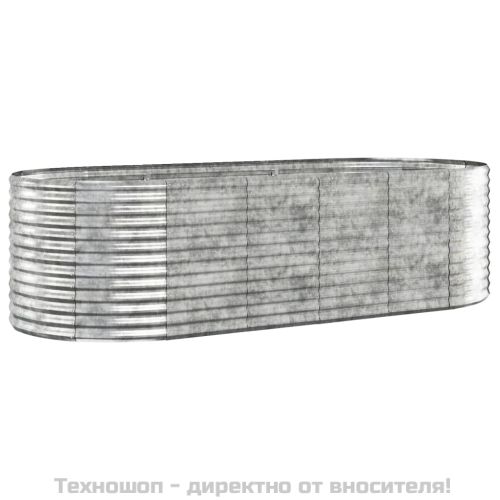 Градинска повдигната леха поцинкована стомана сребрист