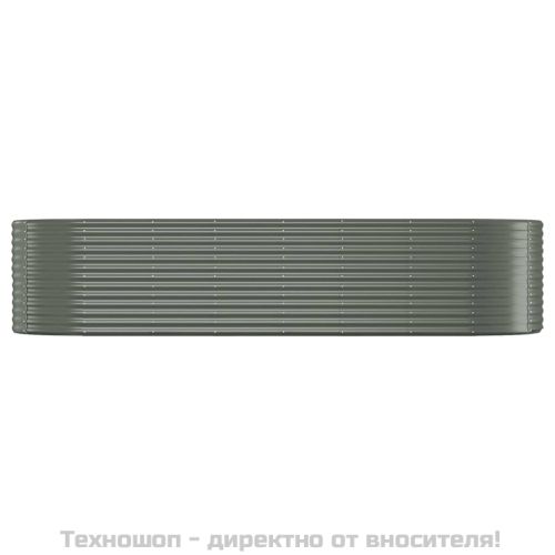 Градинска повдигната леха поцинкована стомана сиво