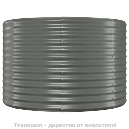 Градинска повдигната леха поцинкована стомана сиво