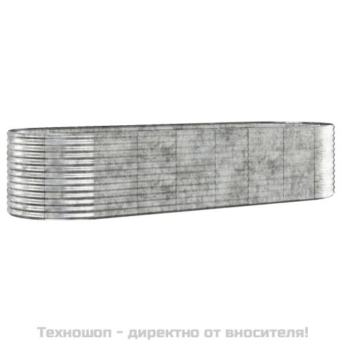 Градинска повдигната леха поцинкована стомана сребрист