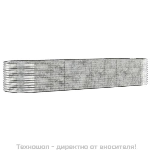 Градинска повдигната леха поцинкована стомана сребрист