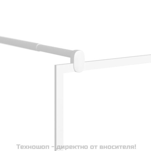 Стена за душ кабина, 100x195 см, ESG стъкло, бяла